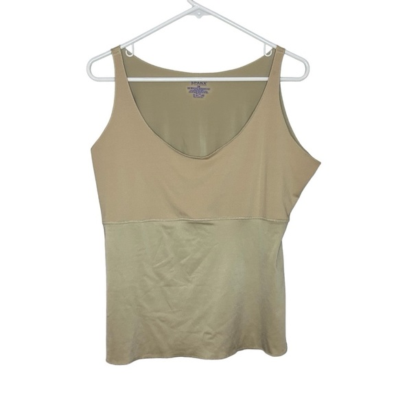 Spanx tank top shape wear slimming vneck polyester spandex blend nude 2X - Picture 1 of 8